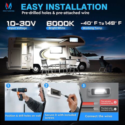 4inch RV Lights Exterior 10-30V LED Trailer Lights Outdoor A