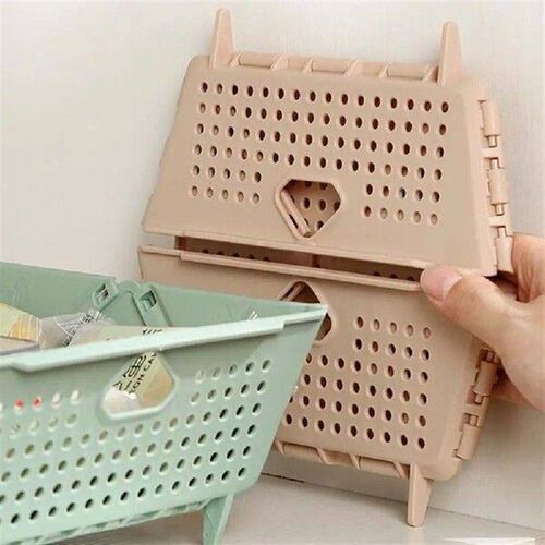 Plastic Collapsible Drain Basket Foldable Large Capacity