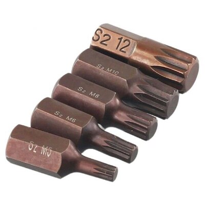 10mm Hex Shank Star Screwdriver Bit Alloy Steel For Impact