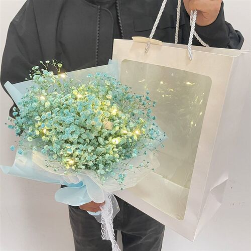 Full star gift box packaging dried flower bouquet to send gi