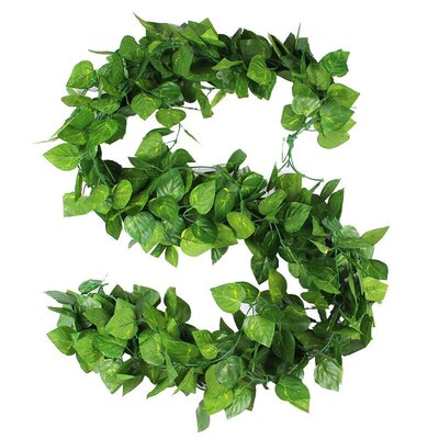 Artificial flowers simulation cane grape leaves off the