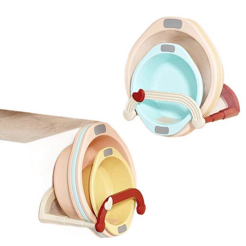 Wall-mounted telescopic suction face basin rack for home use