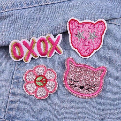Cartoon Letters/Love Heart Embroidery Patch Iron On Patches