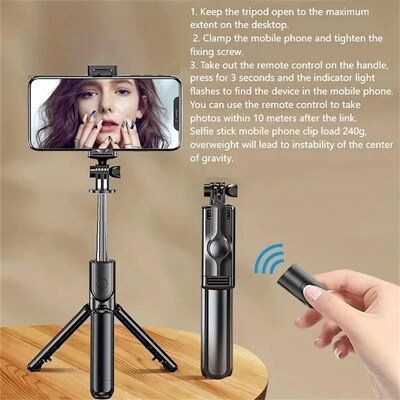 BSLIUFANG 2025 Selfie Stick Tripod Extendable Wireless Bluet