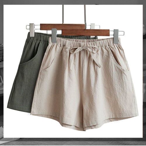 2020 New Womens Shorts Hot Summer Casual Cotton Linen Short