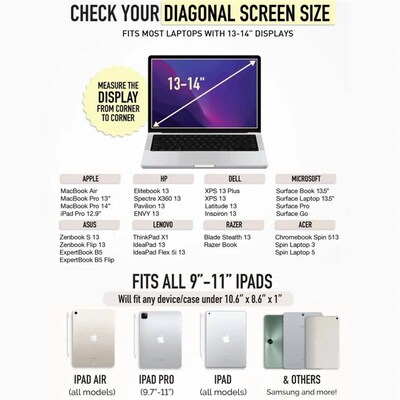 Puffy Laptop Sleeve 13-14 Inch For Women,Laptop ver for iPad