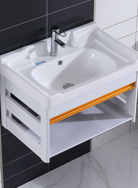 挂式洗手盆阳台洗脸盆陶瓷面盆支架盆洗手盆厕所挂盆挂墙式洗漱盆