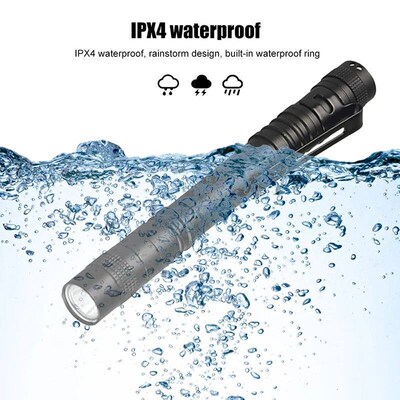 Mini LED Flashlight Pocket Pen Light Portable 1000 Lumens Wa