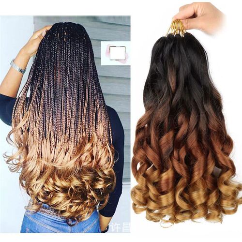 African Dicky Braid Clockwork Wig Crochet Hair French Loose
