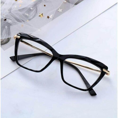Montura de gafas curas para mujjer, lentes transparent