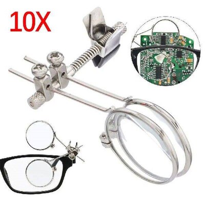 1PC Diameter 25mm Monocular Magnifier 10X Double Lenses