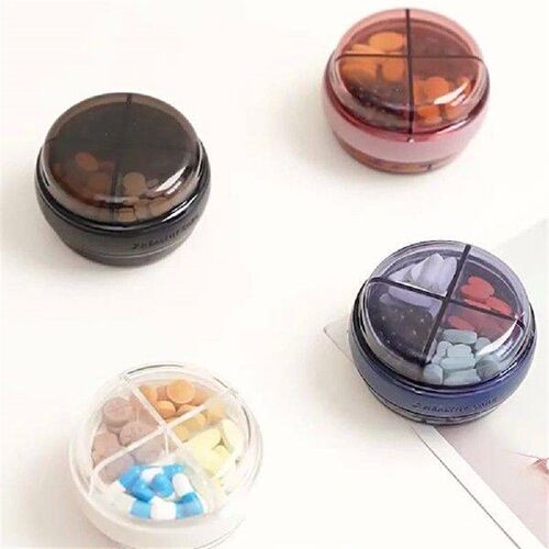 4 Grid Pill Case Pill Container Multi-Function Pill Storage