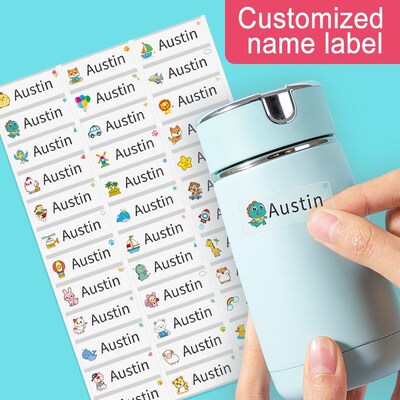 Custom Waterproof Transparent Name Stickers - Personalized M