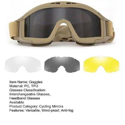Airsoft Goggles Desert Locust Goggles Anti Fog Safety