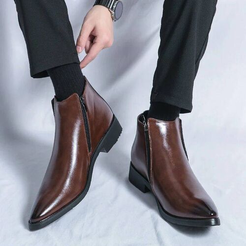 Classic Mens Slip on Low Top Casual Shoes 2024 Leather Point