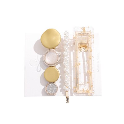 Cute Adult Women Side Clip Hairpin Back Head Pearl Top Clip