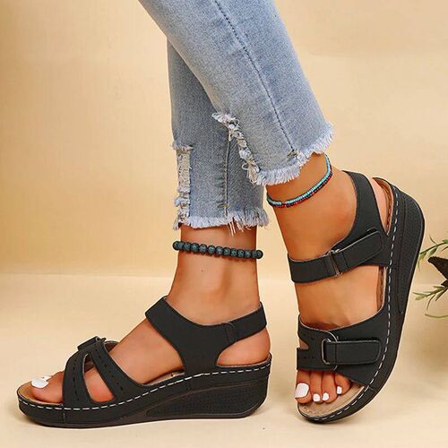 Fashion Women Sandals Shoes Wedge Walking Shoes Huaraches