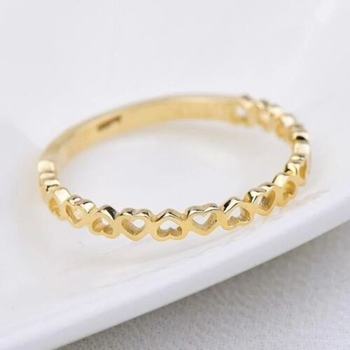 Huitan Exquisite Heart to Heart Finger Rings Women Simple St