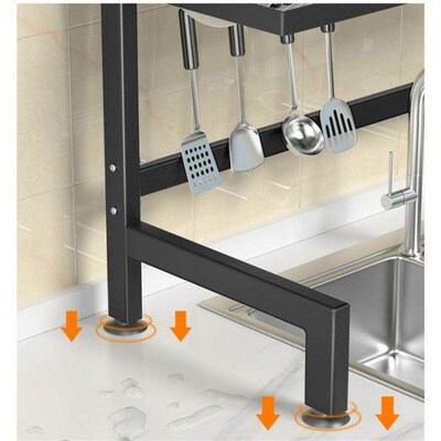 3-Tier Over-Sink Dish Drying Rack, Adjustable Above Drainer