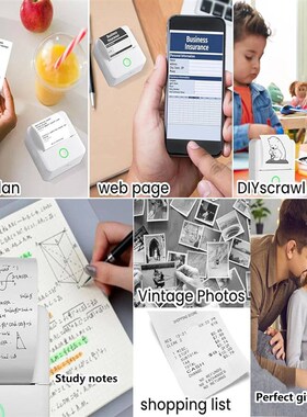 Printer, Inkless er Maker, Free Cut Small Pocket Printer, Po