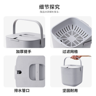 茶渣桶家用茶盘茶道功夫茶具配件茶台过滤茶水桶废水桶带沥水