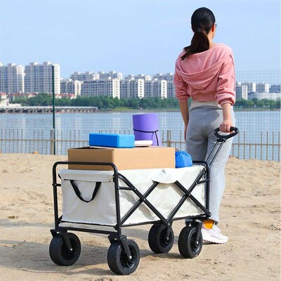 Collapsible Folding Utility Beach Wagon Cart Heavy Duty Larg