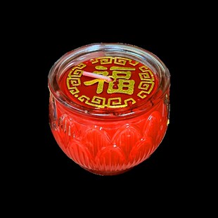 带字蜡烛灯2小时平口莲花酥油灯家用佛灯酥油灯蜡烛无烟佛前供灯