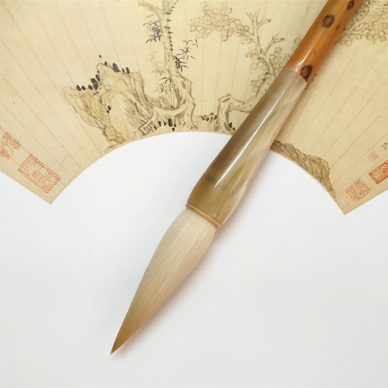 特别精致光正面纯羊毛花角窦翔飞竹笔筒毛笔书法艺术笔欧洲楷书隶