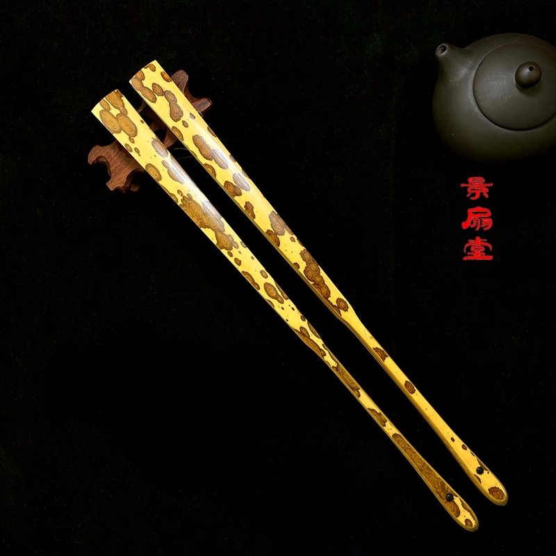 9.5梅妃竹鱼尾折扇古风苏工花斑竹扇子中国风梅湘妃扇骨文玩折扇