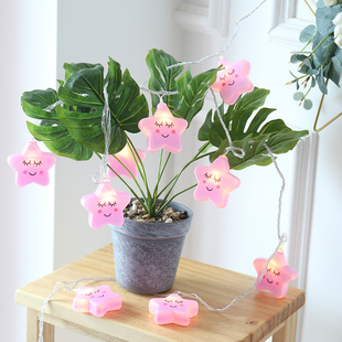 led大星星灯串装饰彩灯闪灯串灯满天星浪漫房间装饰卧室场景布置