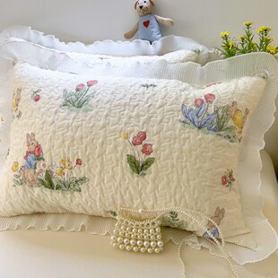 全棉加厚夹棉纯棉枕套一对装40x60唯莎48x74枕头套加大50x80枕套