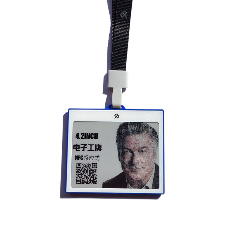 蓝签NFC智能电子工牌铭牌4.2寸电子纸墨水屏数字胸牌手机感应投屏