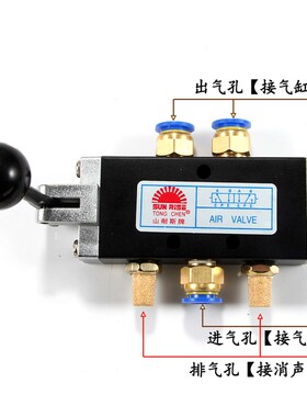 【精品】气动手动阀SH402拉阀3A气缸开关换向阀4H210-08二位五通R