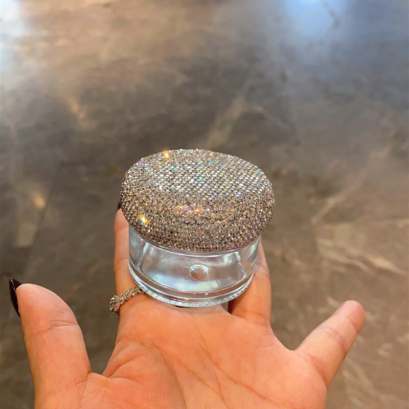 玻璃面霜分装瓶眼霜膏霜瓶轻奢镶钻便携化妆品收纳瓶小样小空瓶子