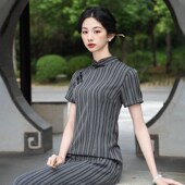 2024 连衣裙 少女高级感绝美学生夏季 新中式 民国风改良旗袍年轻款