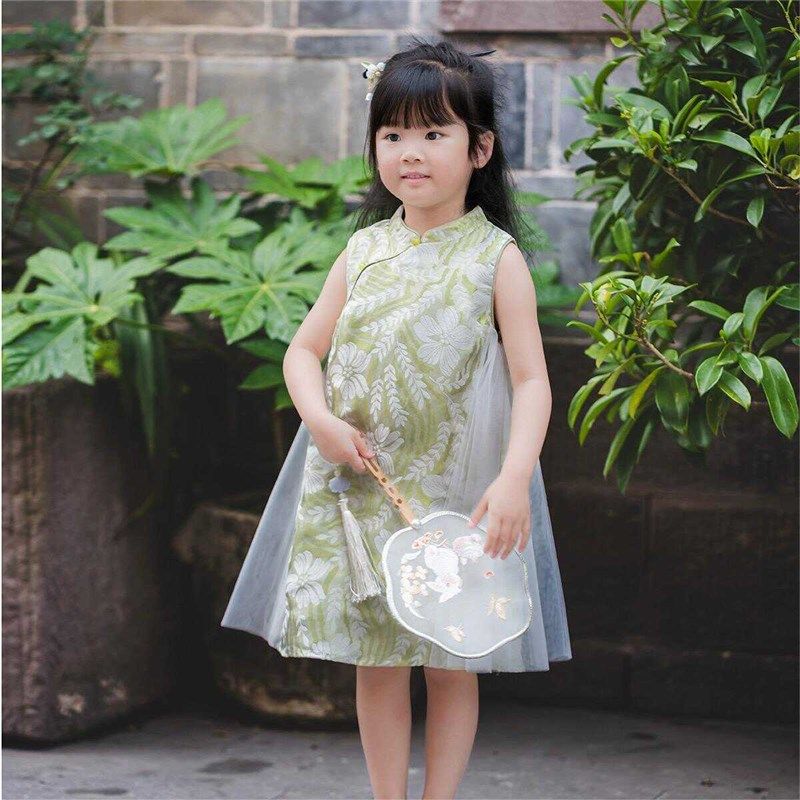 素笔倾华 女童旗袍连衣裙夏季儿童中国风新中式汉服宝宝周岁礼服,童装/婴儿装/亲子装,汉服,淘宝优惠券,粉丝福利购,淘宝优惠卷