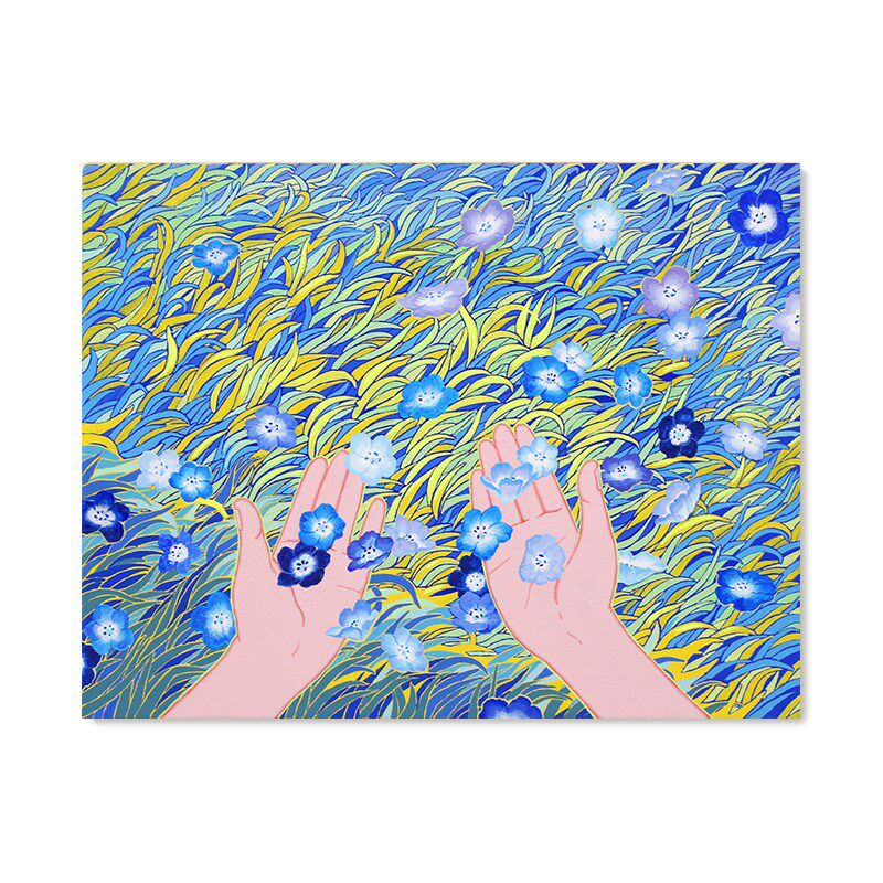 【特惠捡漏】插画师池田幸穗复刻艺术版画儿童趣创意花卉装饰画芯