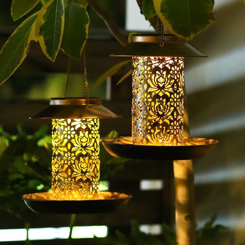 Bird Feeder Solar Outdoor Light Lands Light Garden urtyard V