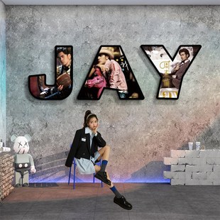 周杰伦小清酒吧装饰品海报场背景氛围布置KTV包厢墙壁面上贴纸画