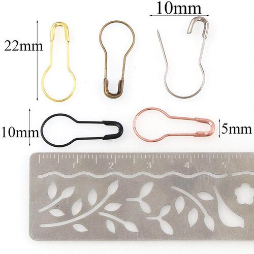 100Pcs Metal Pins Calabash Gourd Pear Shape Safety Metal Cli