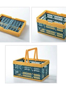 Handle Storage Portable Folding Food Basket Picnic Desktop