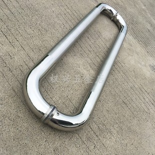 38管不锈钢拉手加厚机弯头白钢玻璃门拉手铁门大门把手中沙光亮光