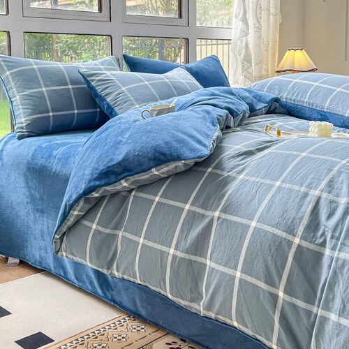 Tton Yarn-dyed Washed Tton Plus Four-piece Tton Student Dorm