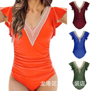 One-piece swimsuit for women, belly covering swimsuit,