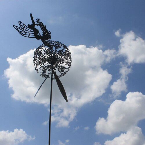 Garden Decorative Stake Fairies And Dandelions Dance Togethe
