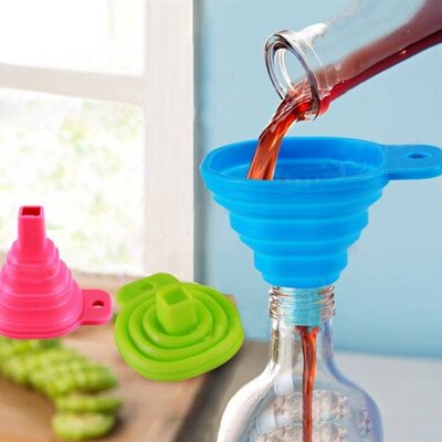 Food Grade Foldable Silicone Funnel Household Liquid Dispens
