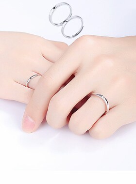 New Fashion Couple Ring Silver Plated Sun Moon Adjustable Op