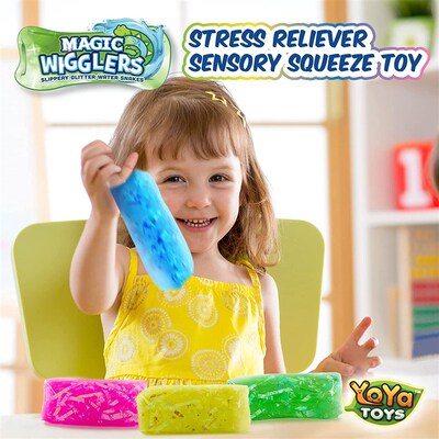 3pcs Magic Wigglers Water Snake Fidget Toys kids抓不住的水袋