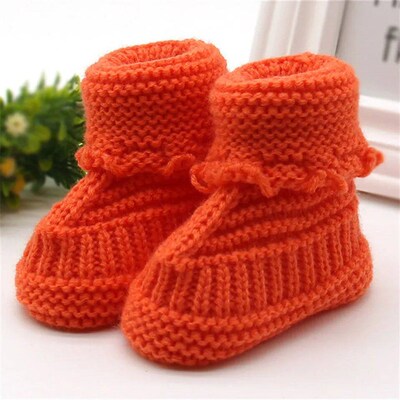 Newborn Booties Baby Socks Shoes Knitting Wool Girl Boy Wint
