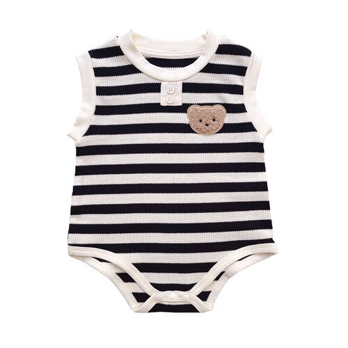 2024 Vest Clothing Baby Jumpsuit Striped Baby Boy And Girl B